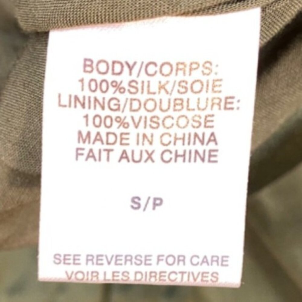 Cami NYC Utility Jacket Green Silk Collared 100% Silk Cinched Waist Size Small - Picture 7 of 8